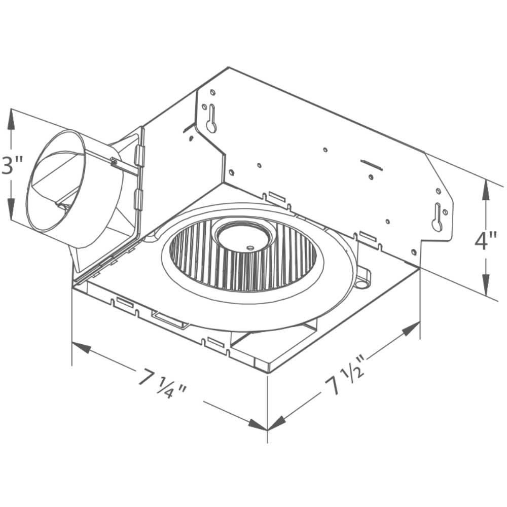 Delta BreezSlim 70 CFM Bathroom Exhaust Fan - Bees Lighting