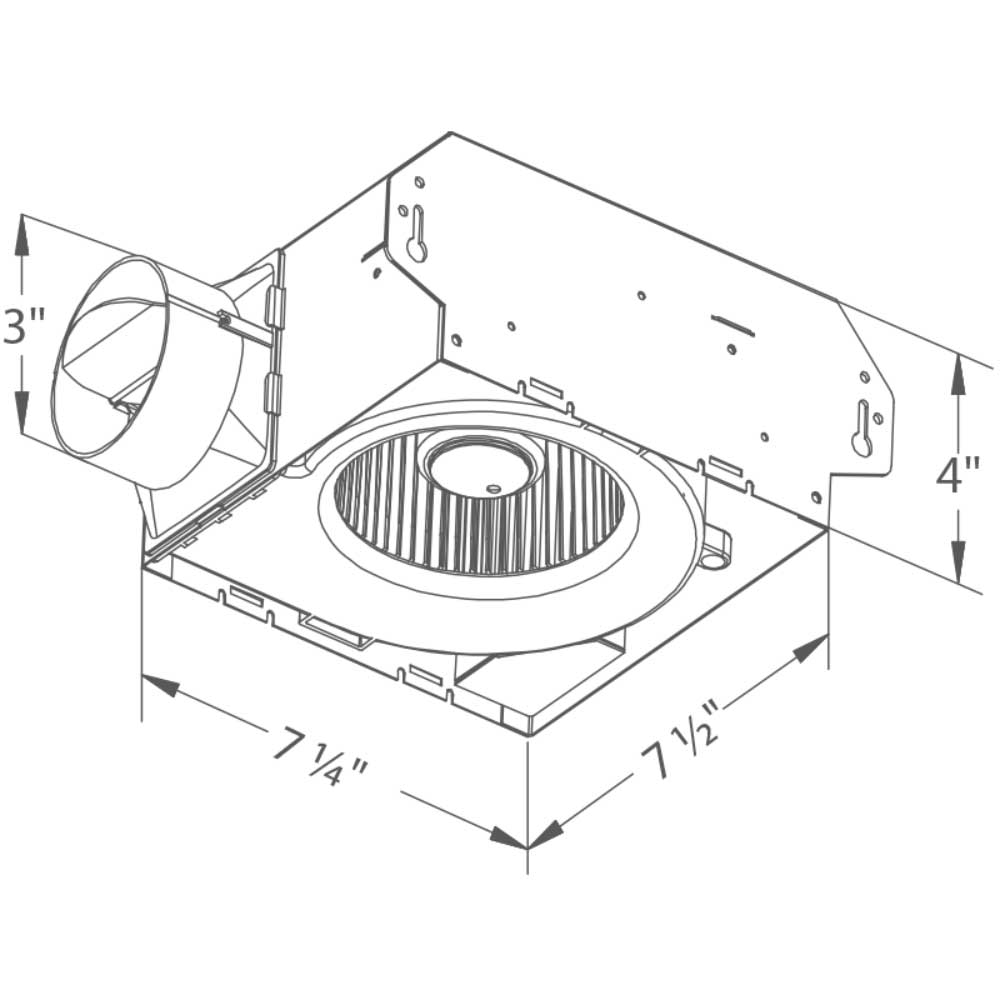 Delta BreezSlim 70 CFM Bathroom Exhaust Fan - Bees Lighting