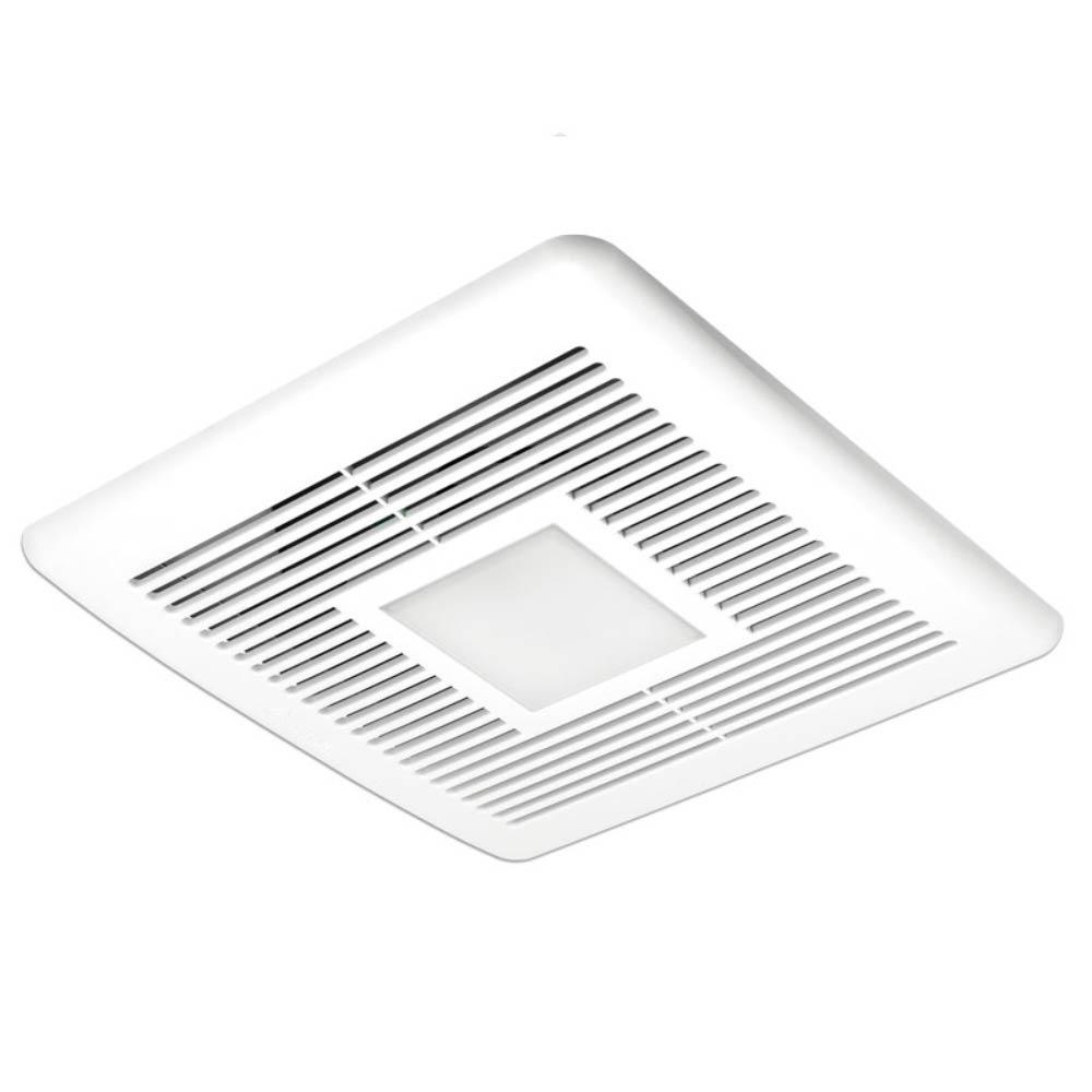 Delta BreezSlim Adjustable 80-110 CFM Bathroom Exhaust Fan With Dimmable LED Light and Dual Speed