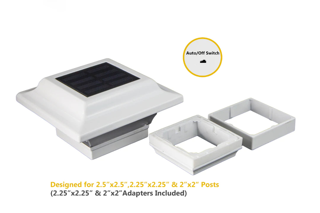 LED Solar Post Cap 2.5x2.5 10 Lumens 4500K (Pack Of 2)