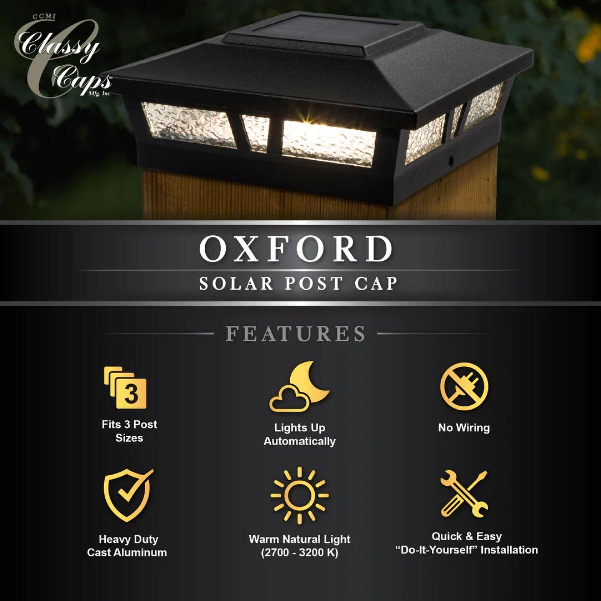 LED Solar Post Cap 6x6 10 Lumens 2700K (Pack Of 2)