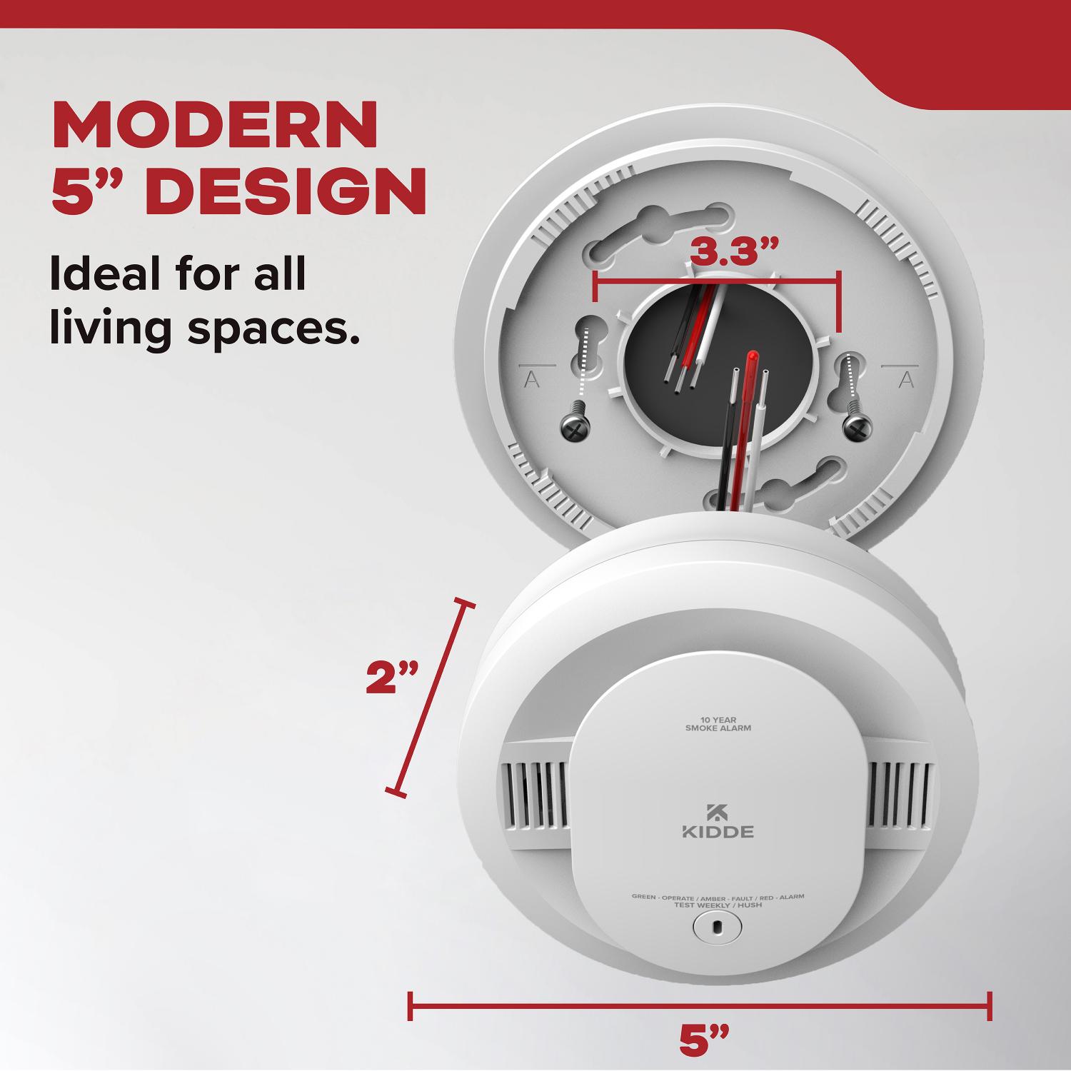 FireX Hardwired, AA Backup Battery Smoke Detector - Bees Lighting