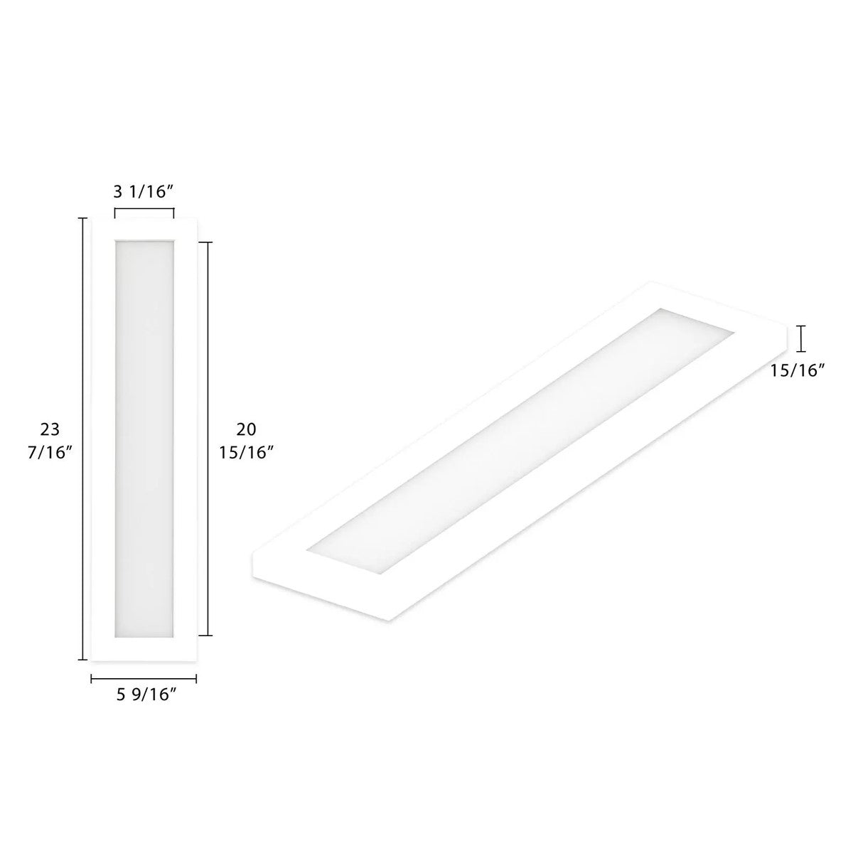 SML 2 ft LED Linear Surface Mount Light Selectable CCT White Finish - Bees Lighting