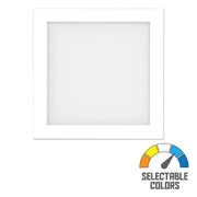 1x1 LED Flat Panel Flush Mount, 20W, 1800lm, Selectable CCT, 120-277V, White - Bees Lighting