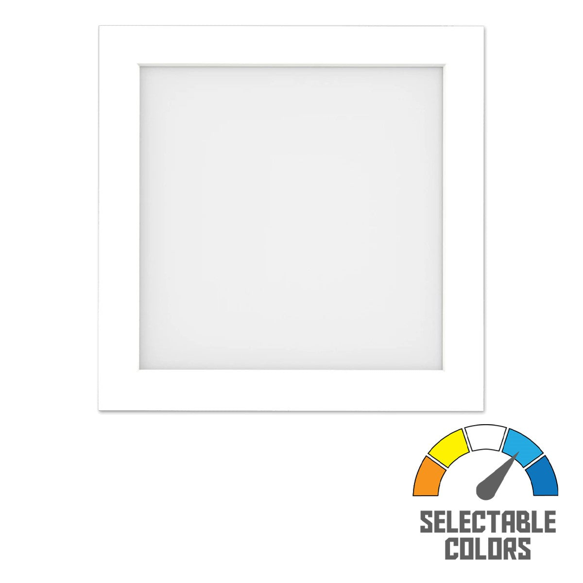 1x1 LED Flat Panel Flush Mount, 20W, 1800lm, Selectable CCT, 120-277V, White - Bees Lighting