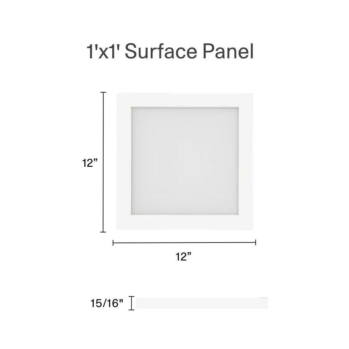 1x1 LED Flat Panel Flush Mount, 20W, 1800lm, Selectable CCT, 120-277V, White - Bees Lighting
