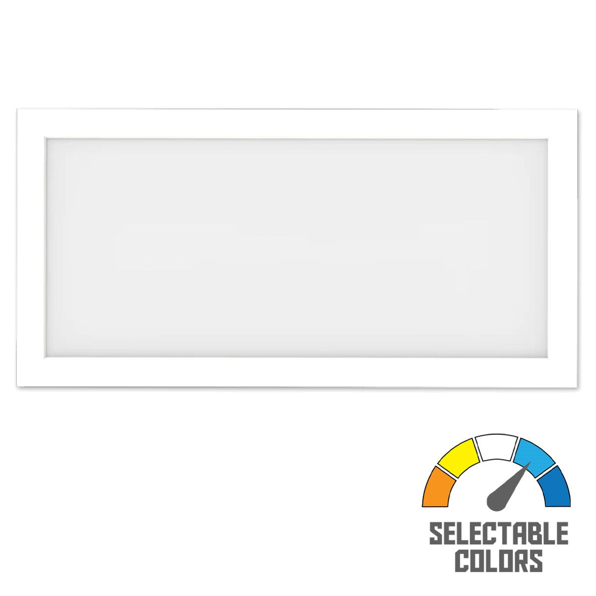 SMPFA 1x2 LED Surface Mount Light Selectable CCT White Finish - Bees Lighting