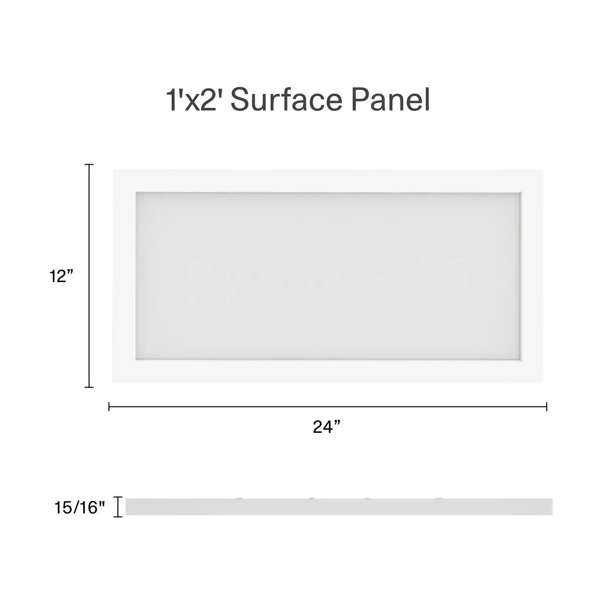 SMPFA 1x2 LED Surface Mount Light Selectable CCT White Finish - Bees Lighting