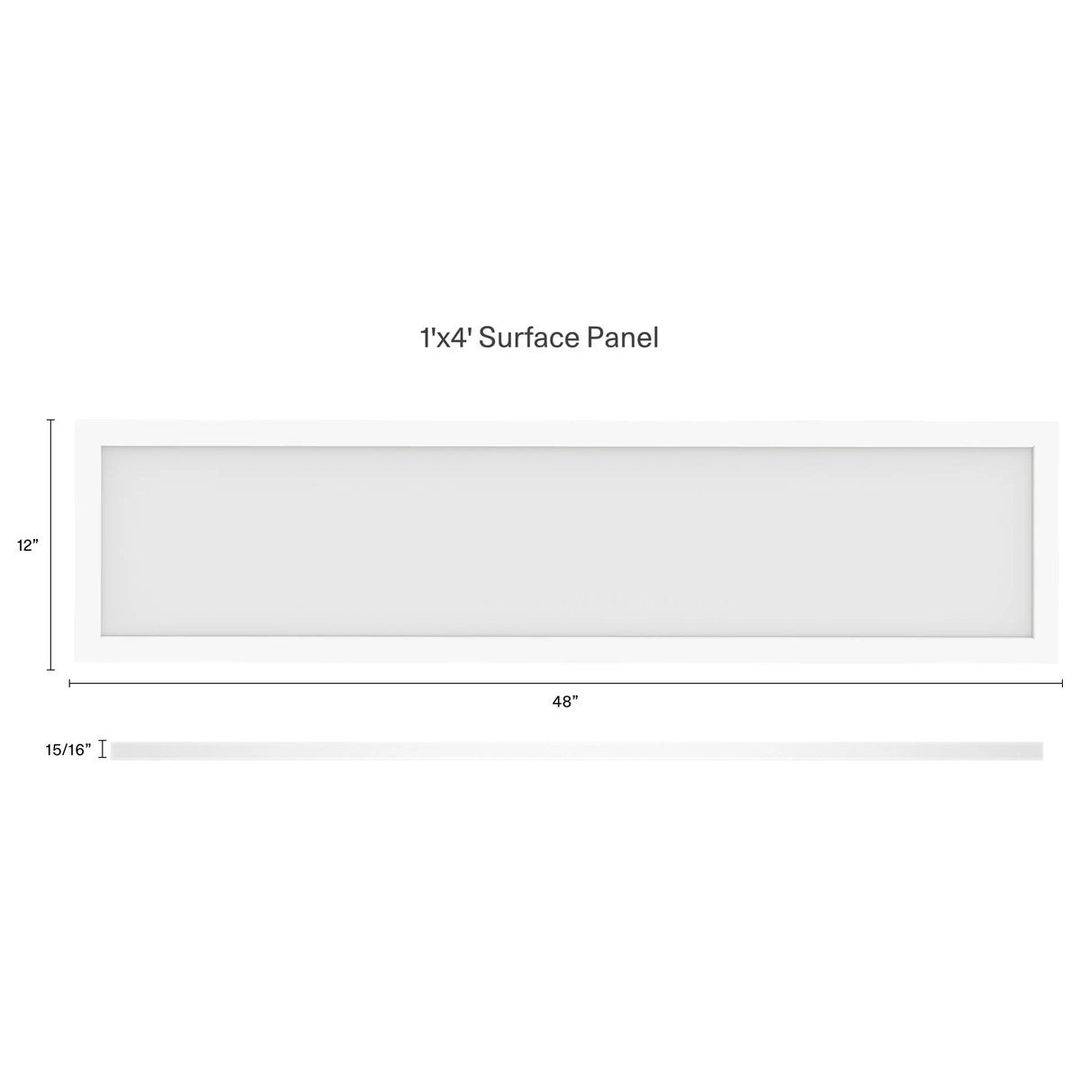 SMPFA 1x4 LED Surface Mount Light Selectable CCT White Finish - Bees Lighting