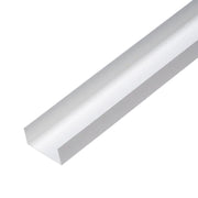 Aluminum LED backer channel, white/silver 78.74 in length, straight profile