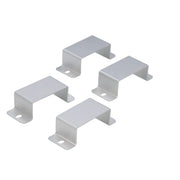 4-pack gray mounting clips with screw slots for channel trim