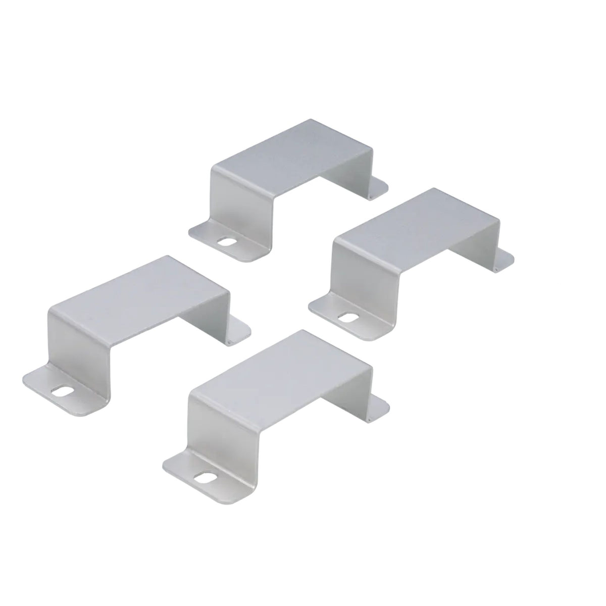 4-pack gray mounting clips with screw slots for channel trim