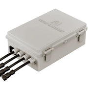 Twilight trim controller with integrated gateway, white enclosure and cable connectors
