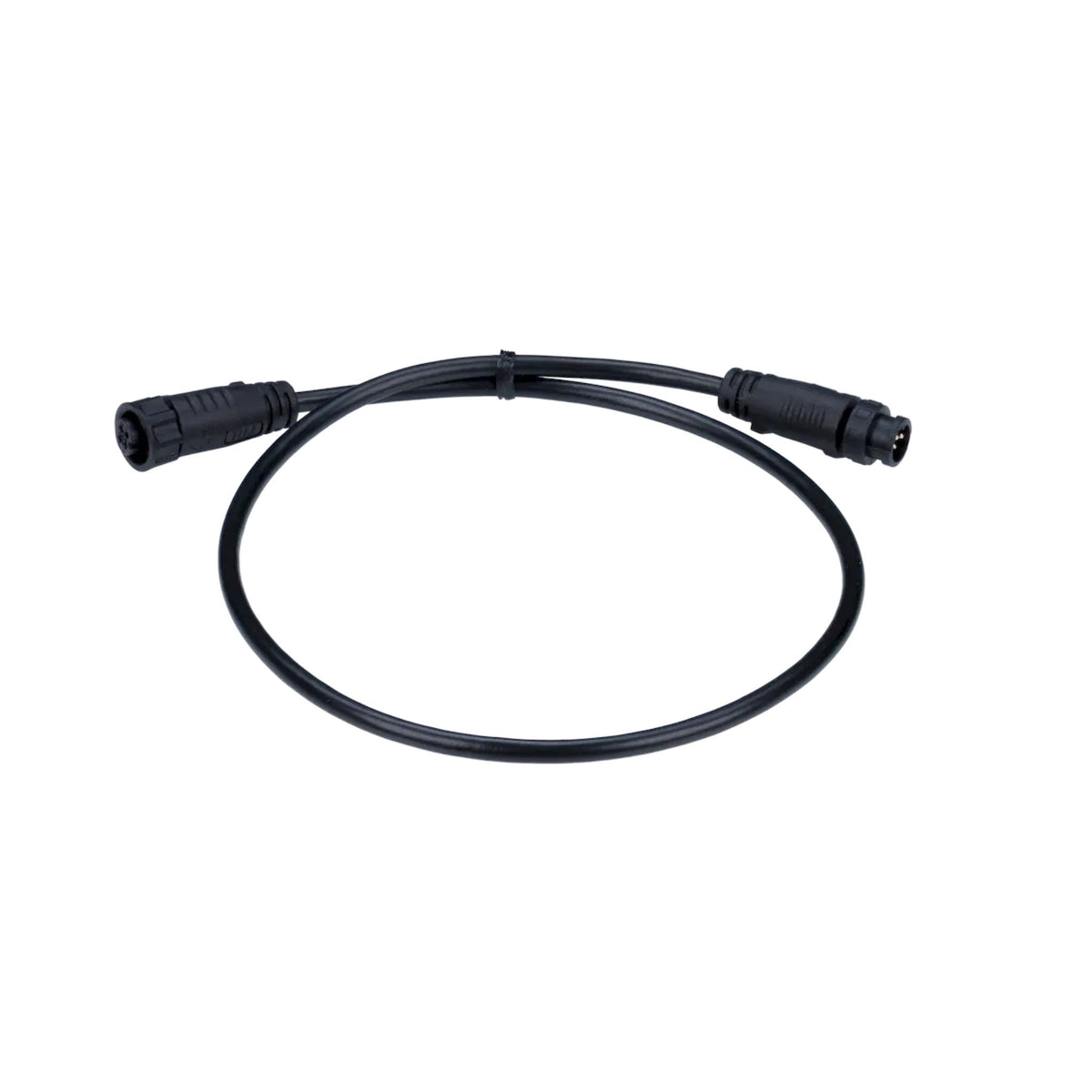 2-foot jumper cable with two male connectors, black