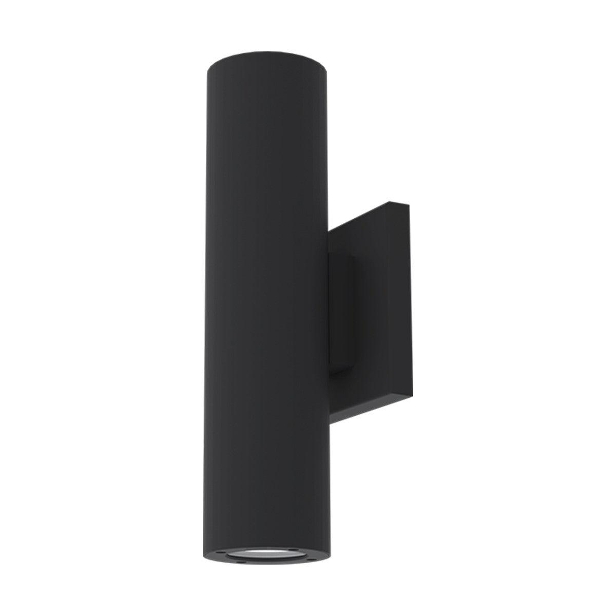 Volta 11 In 2 Lights Dual Sided Smart Outdoor Cylinder Wall Light Up/Down Light Black Finish - Bees Lighting