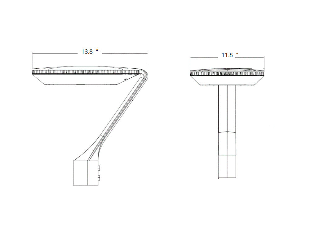 LED Post Top Light, 100 Watts, 11000 Lumens, 5000K, 120-277V - Bees Lighting