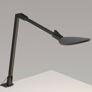 Splitty Reach Matte Black Contemporary LED Desk Lamp with One-Piece Desk Clamp and USB Port - Bees Lighting