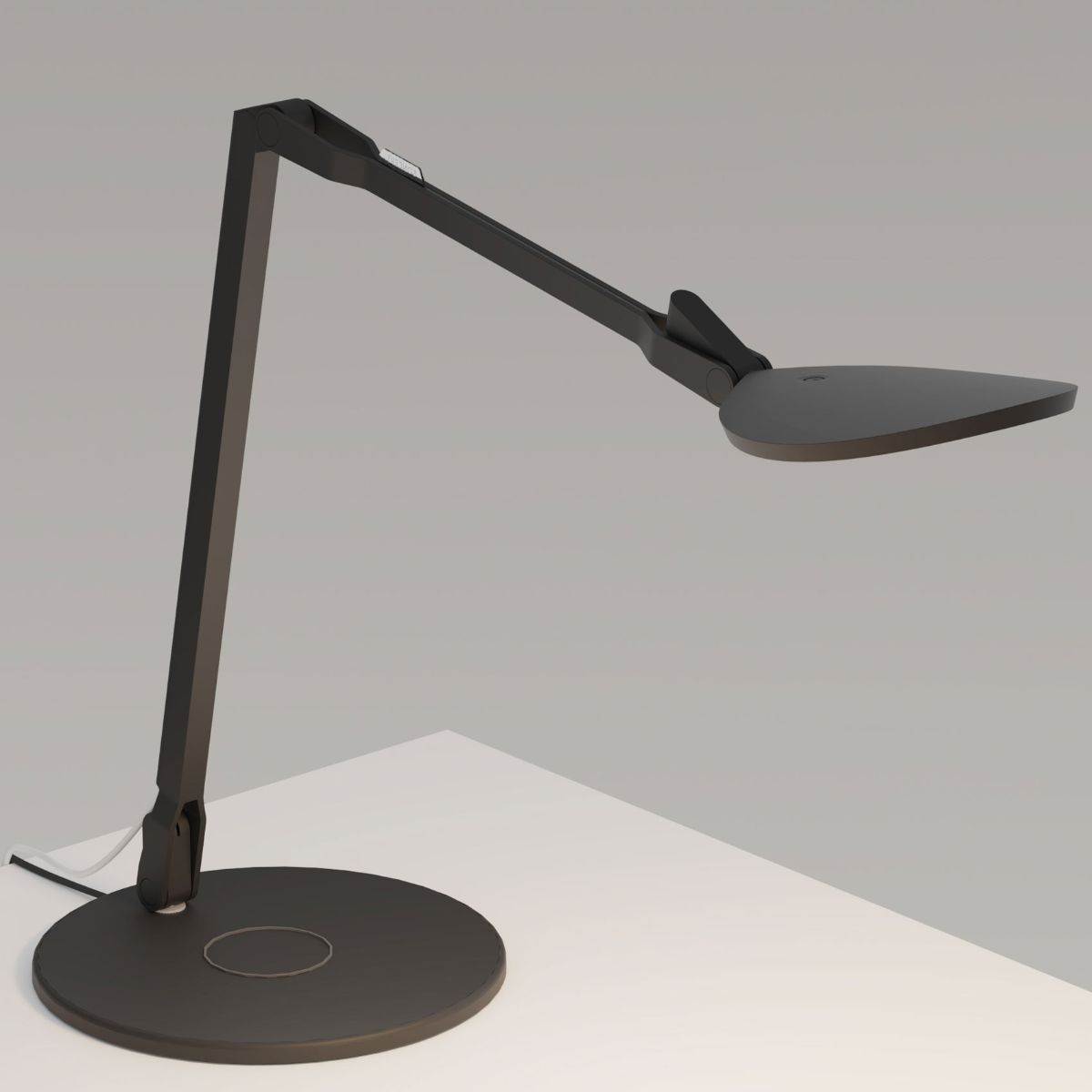 Splitty Reach Matte Black Contemporary LED Desk Lamp with Wireless Charging Base and USB Port - Bees Lighting