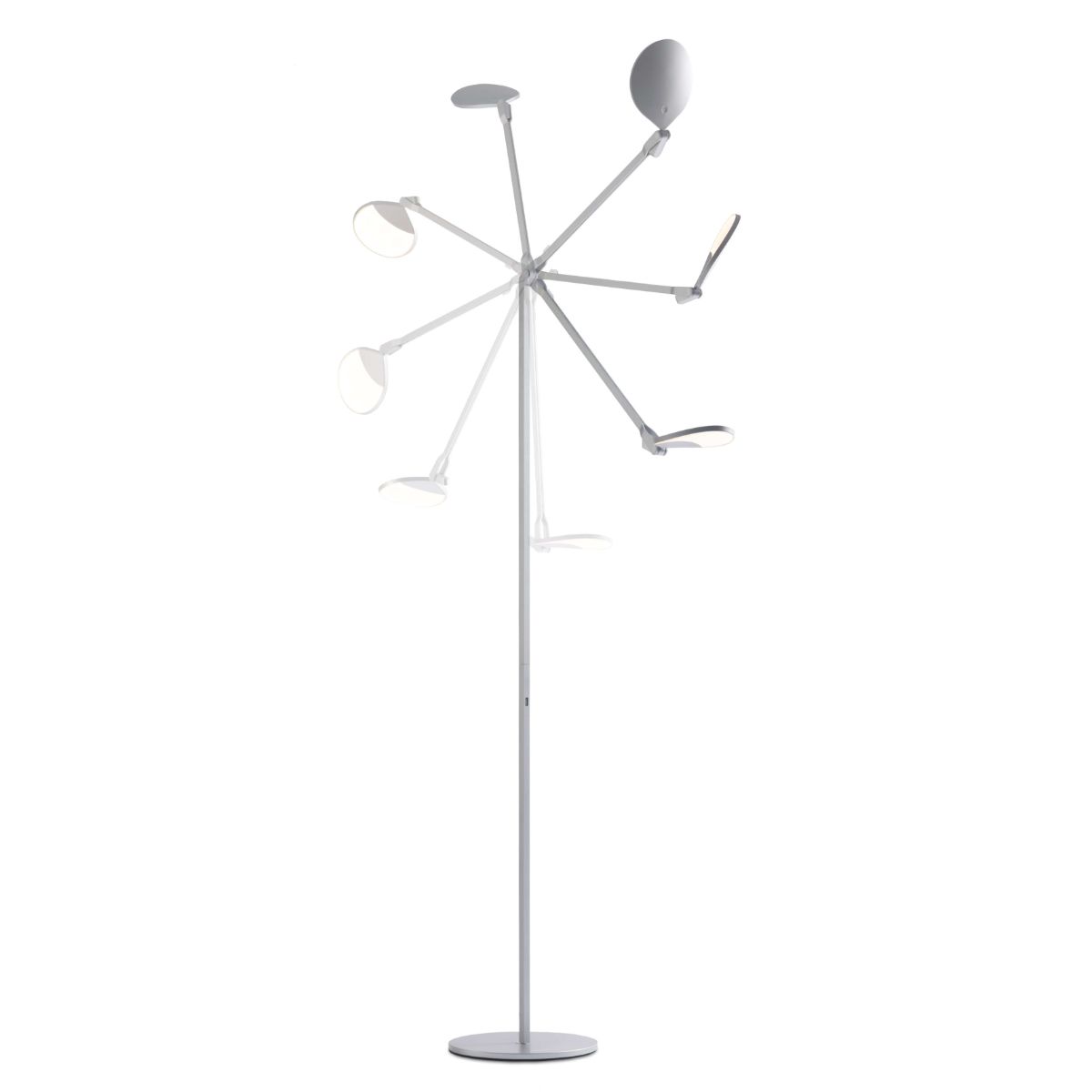 Splitty Silver Contemporary LED Floor Lamp with USB Port - Bees Lighting
