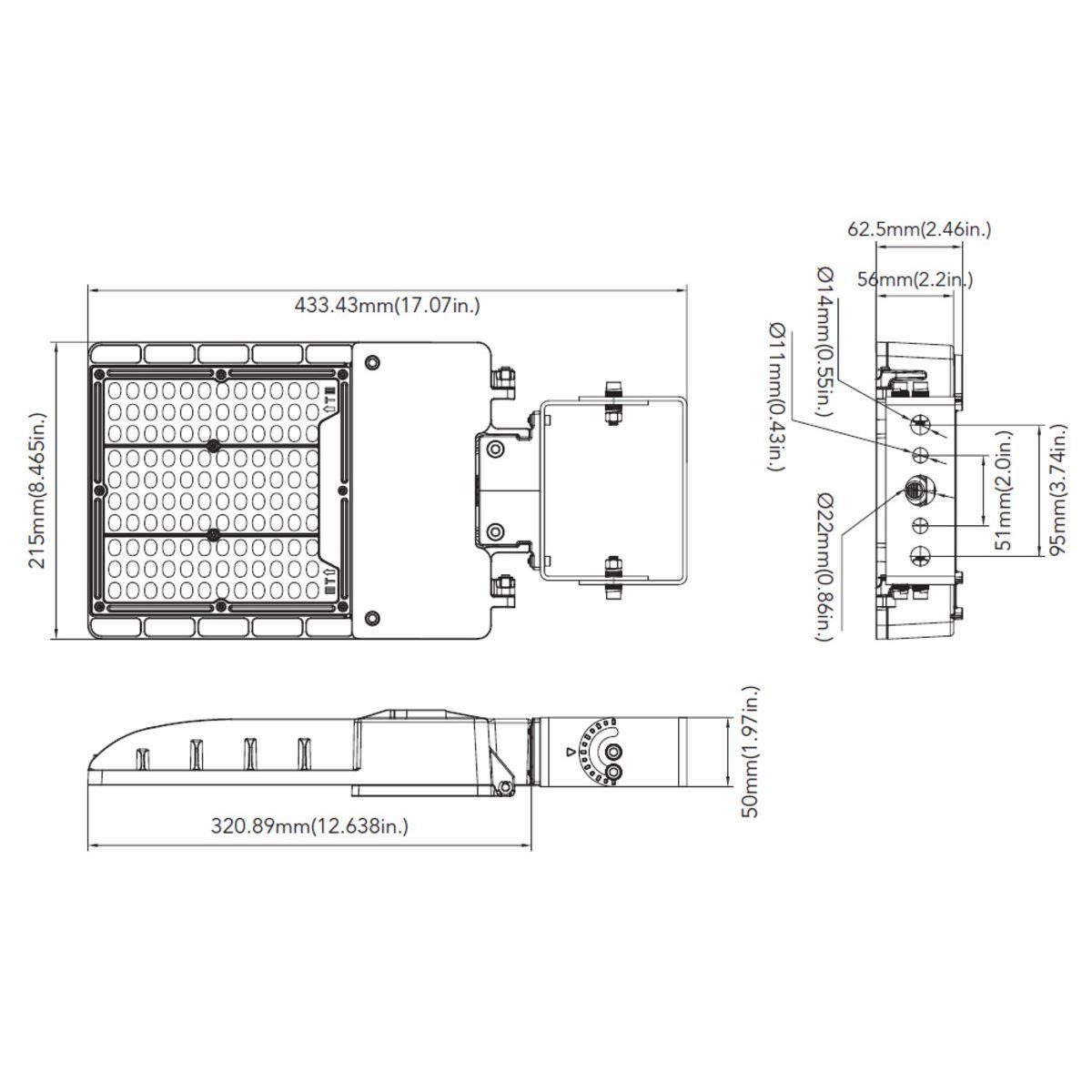 LED Flood Light, 13900 Lumens, 100 Watts, 5000K, 120-277V - Bees Lighting