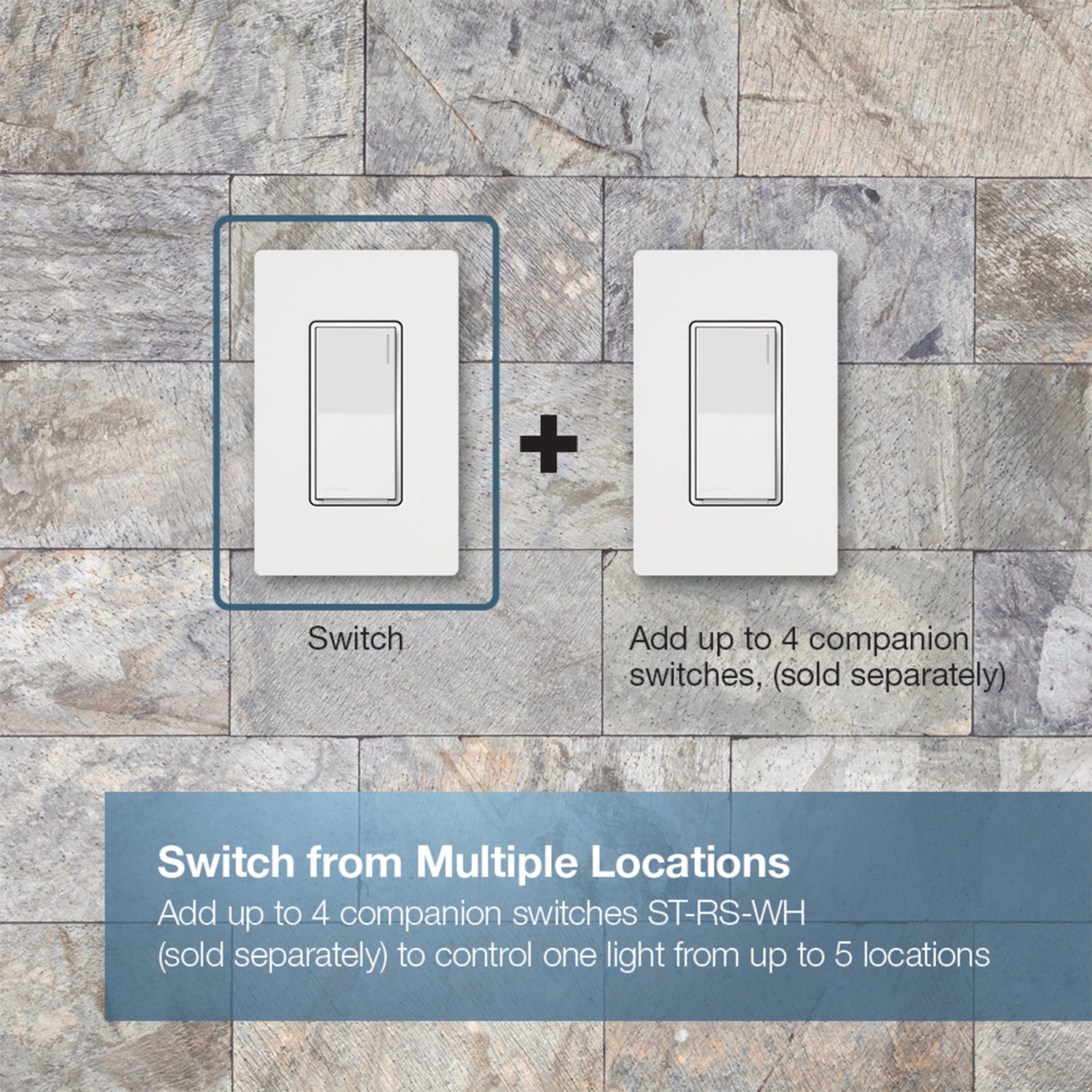 Sunnata Single Pole/Multi-Location Rocker Light Switch, Black - Bees Lighting