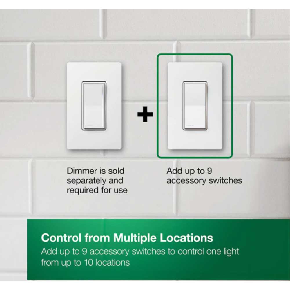 Lutron Sunnata Accessory Switch, Not for Standalone Use, Light Almond - Bees Lighting