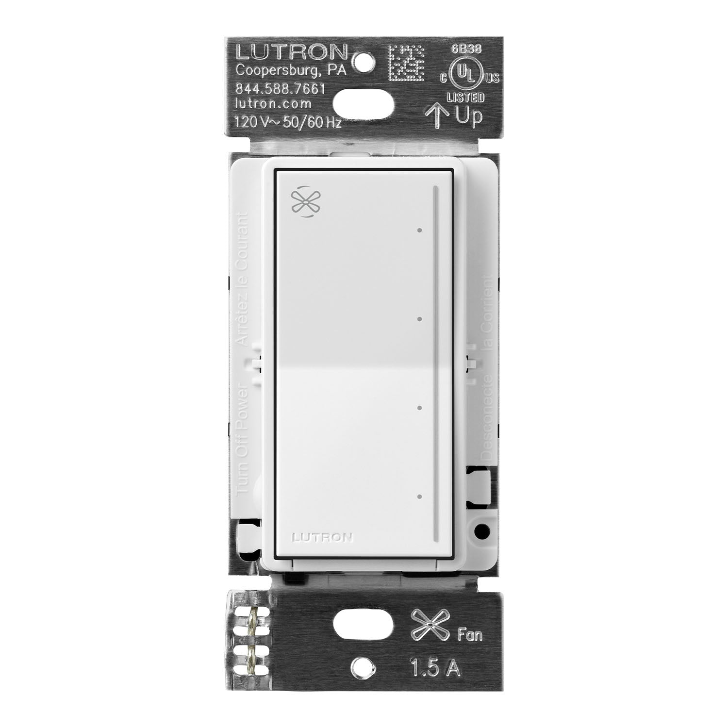 Sunnata 4-Speed Touch Fan Control, 1.5 Amp/Single Pole, White - Bees Lighting