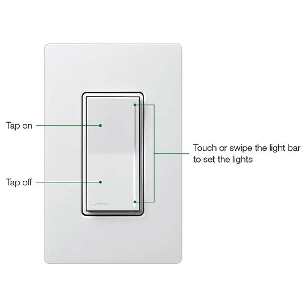 Sunnata PRO LED+ Touch Dimmer, 250W LED, 500W ELV, Single Pole/3-Way, Neutral Required, Black - Bees Lighting