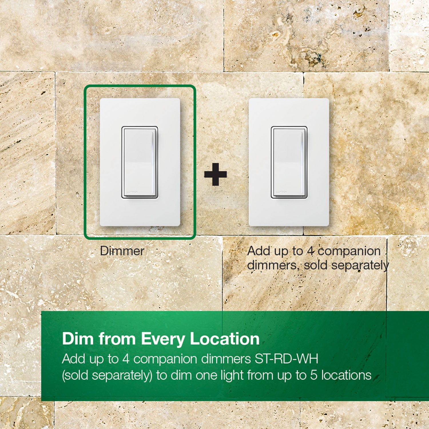 Sunnata PRO LED+ Touch Dimmer, 250W LED, 500W ELV, Single Pole/3-Way, Neutral Required, Light Almond - Bees Lighting