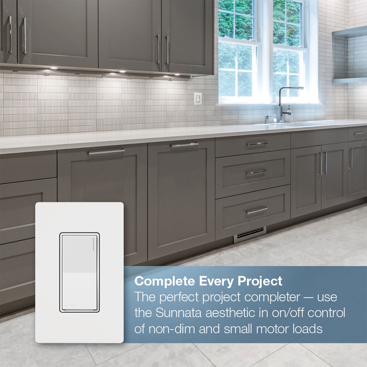 Lutron Sunnata Multi-Location Companion Switch, Not for Standalone Use, White - Bees Lighting