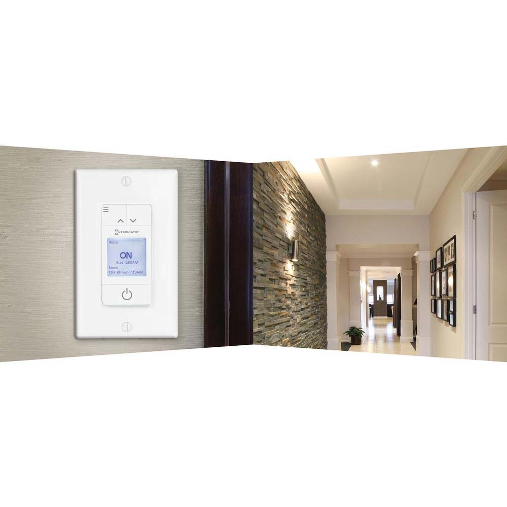 Ascend 15 Amp 7-Days Programmable In-Wall LED Switch Timer White