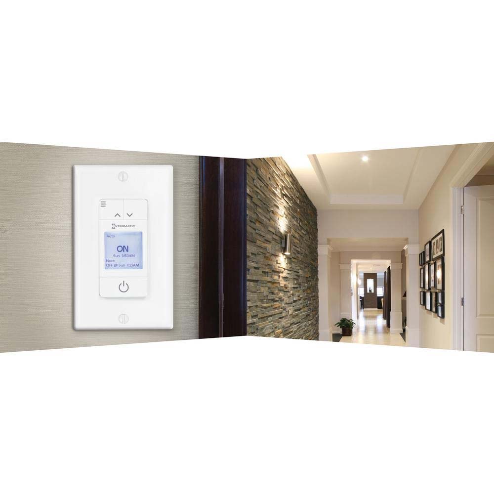 Ascend 15 Amp 7-Days Programmable In-Wall Timer, White - Bees Lighting