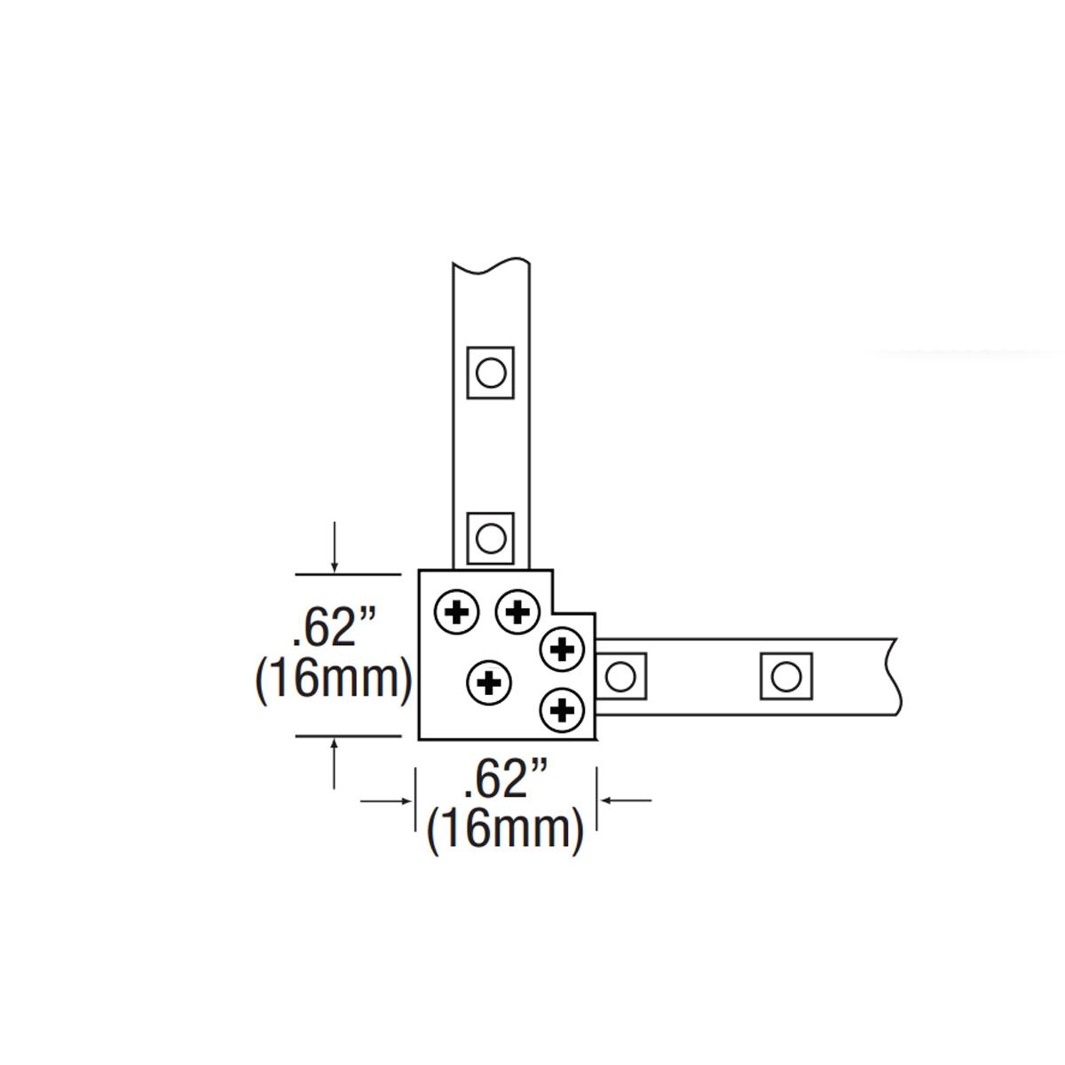 Sure-Tite 90° Tape to Tape Connector for LTR-E Tape Light Series - Bees Lighting