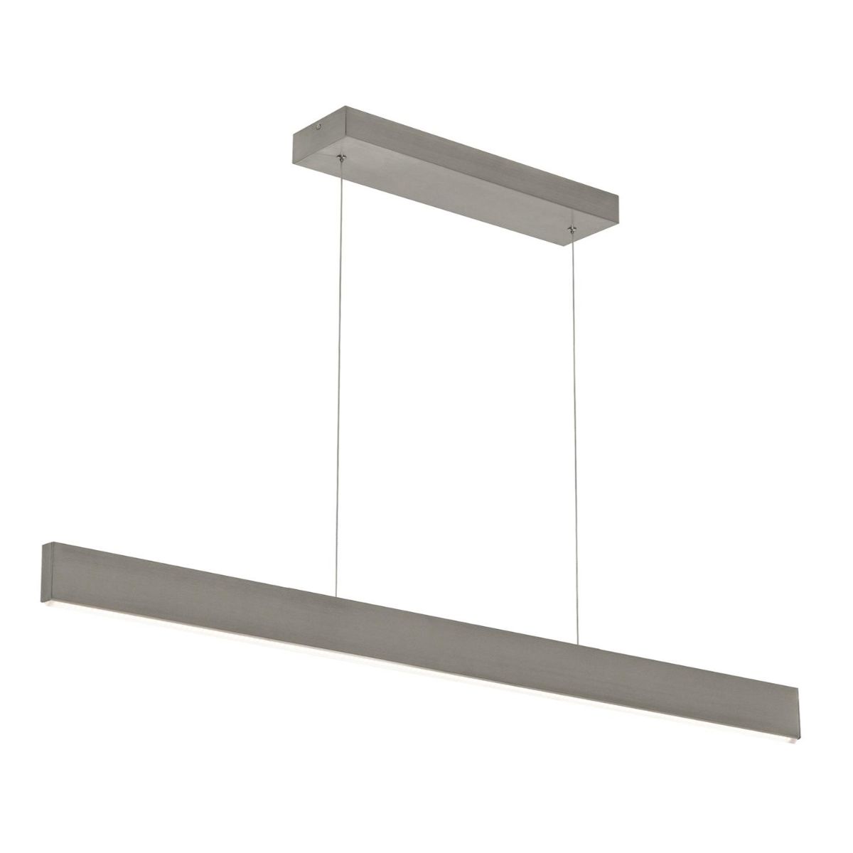 Stealth 46 in. LED Pendant Light Selectable CCT 120-277V Satin Nickel Finish - Bees Lighting