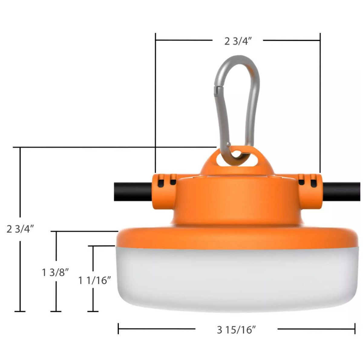 50ft Construction LED String Light For Jobsite, 8000 Lumens, Plug & Hooks - Bees Lighting