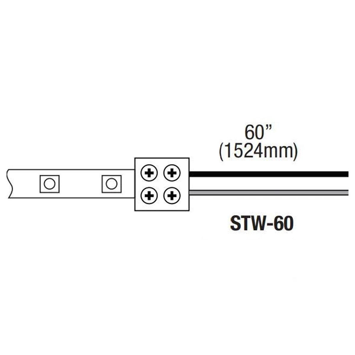 Sure-Tite 60in. Adjustable Tape to Power Connector for LTR-E Tape Light Series - Bees Lighting