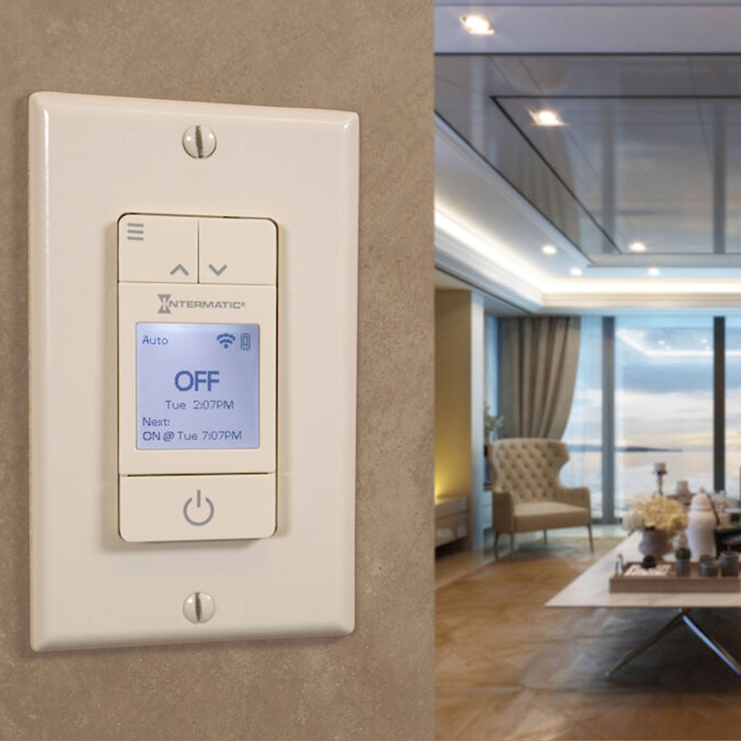 Ascend Smart Wi-Fi 15 Amp 7-Days LED Switch Timer, Light Almond - Bees Lighting