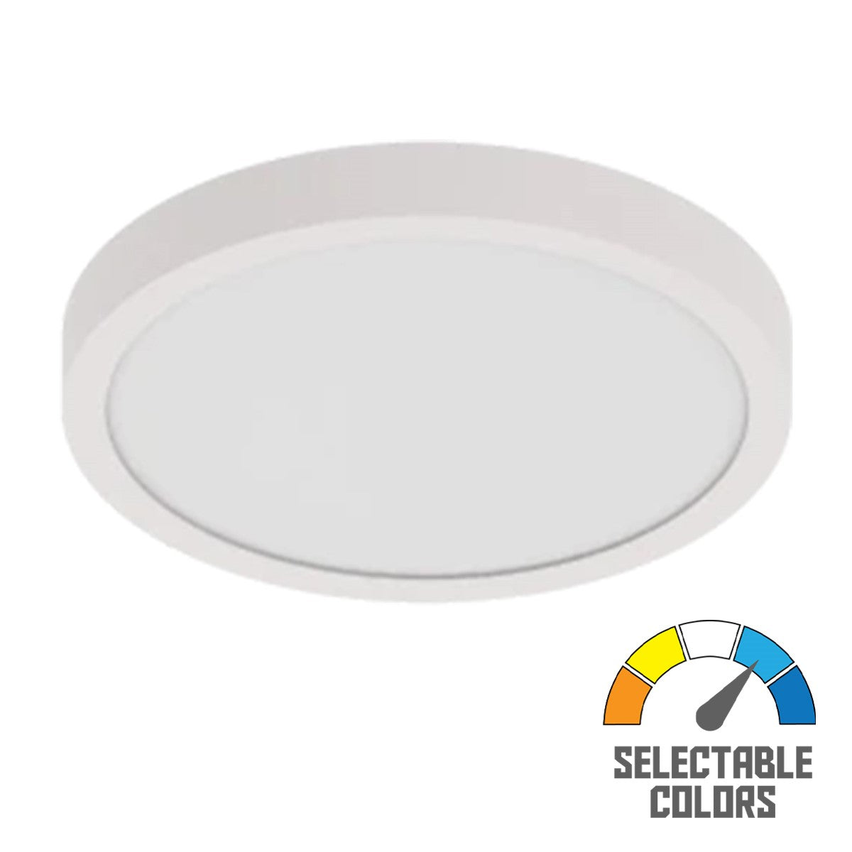 SUMO XL 12 In. LED Surface Mount Light 120V Selectable CCT White Finish - Bees Lighting