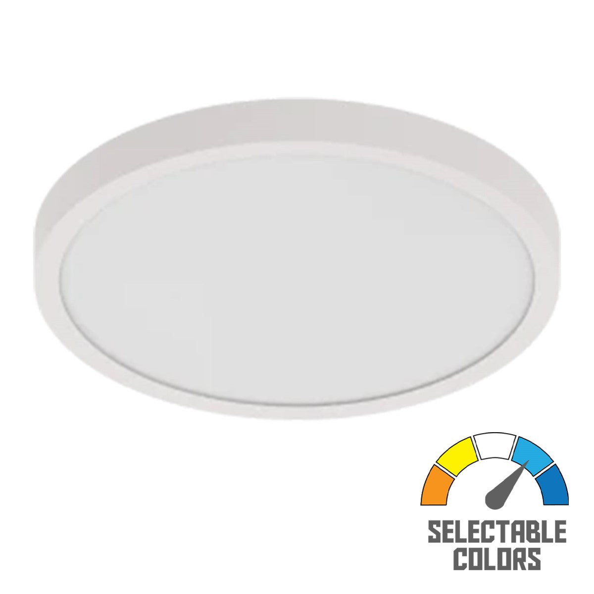 SUMO XL 15 In. LED Surface Mount Light 120V Selectable CCT White Finish - Bees Lighting