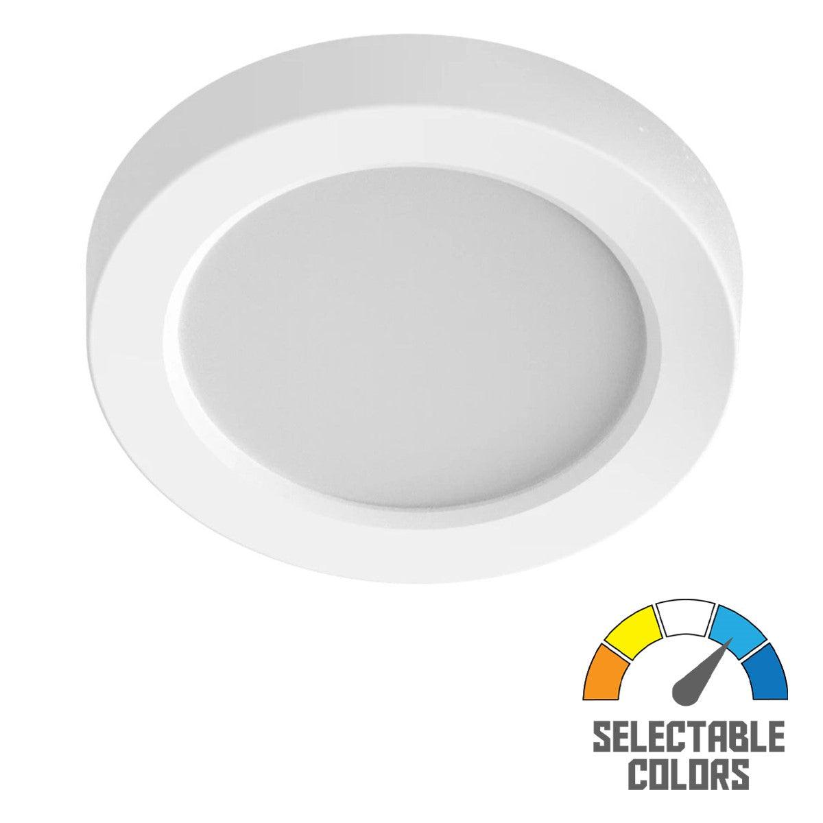 SUMOFA 7 In. LED Surface Mount 120V Selectable CCT White Finish