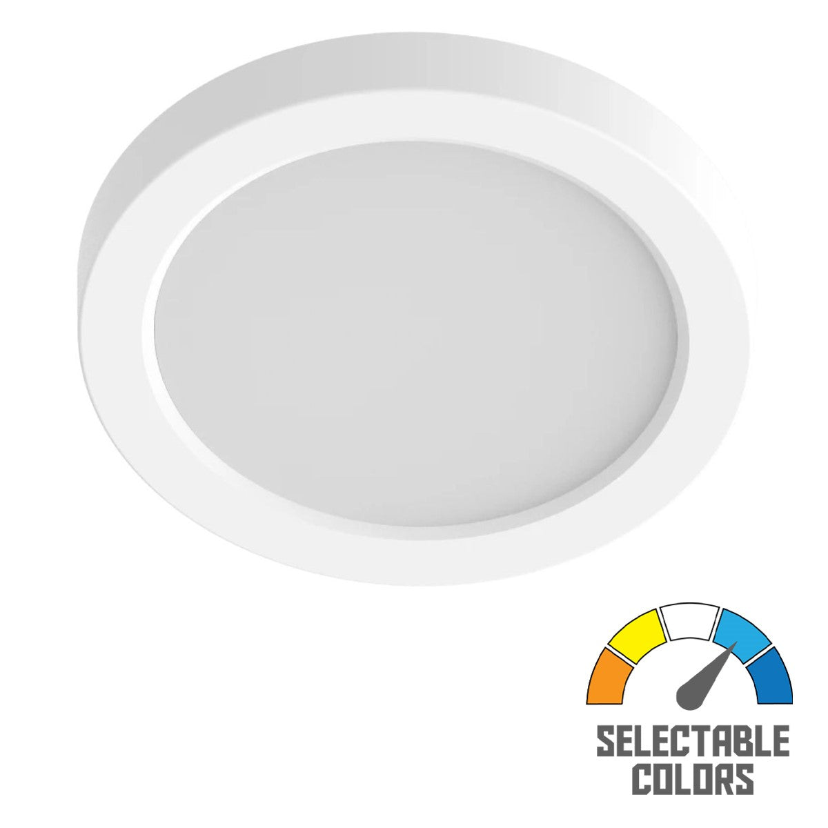 SUMOFA 9 In. LED Surface Mount Light 120-277V Selectable CCT Triac White Finish - Bees Lighting