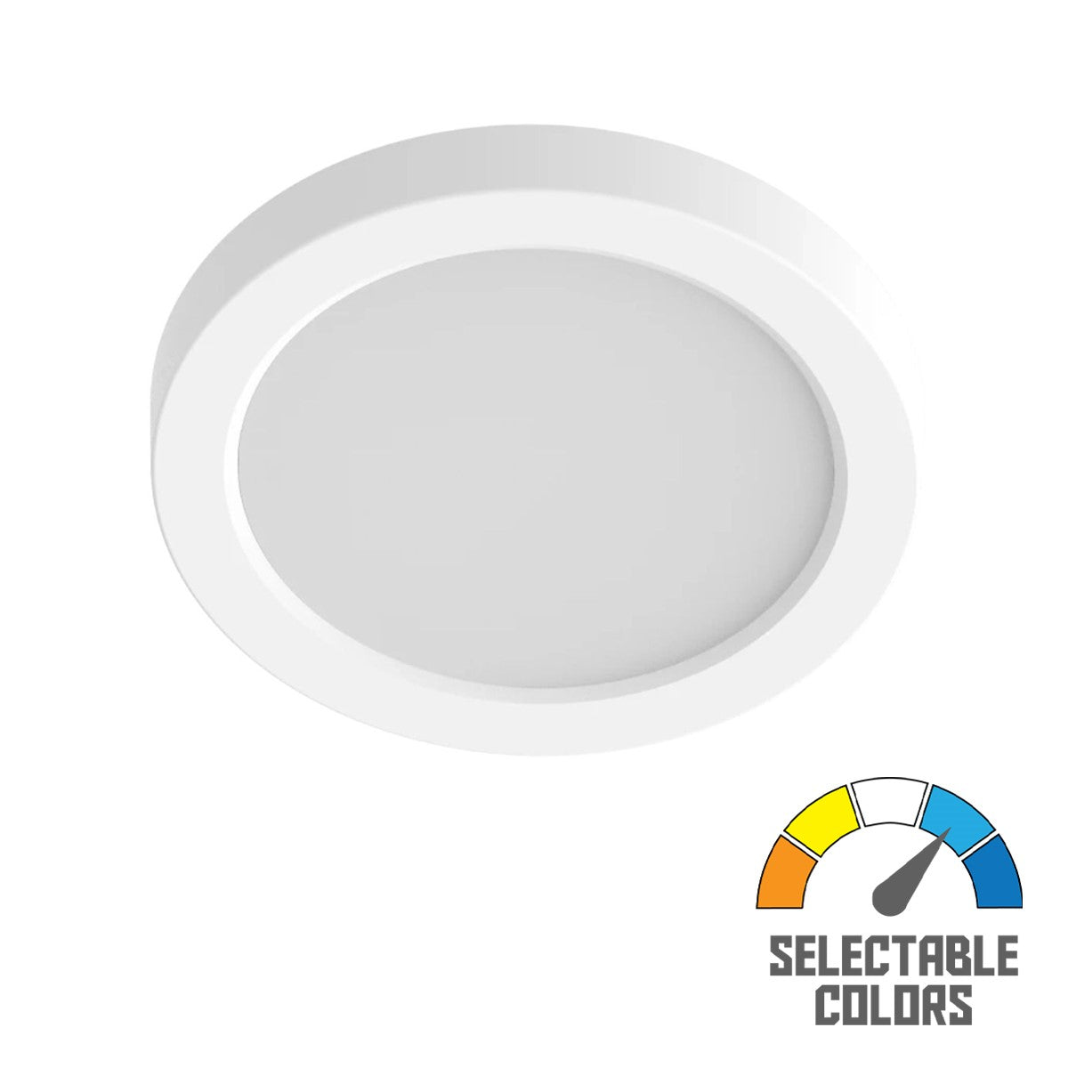 SUMOFA 9 In. LED Surface Mount 120V Selectable CCT White Finish
