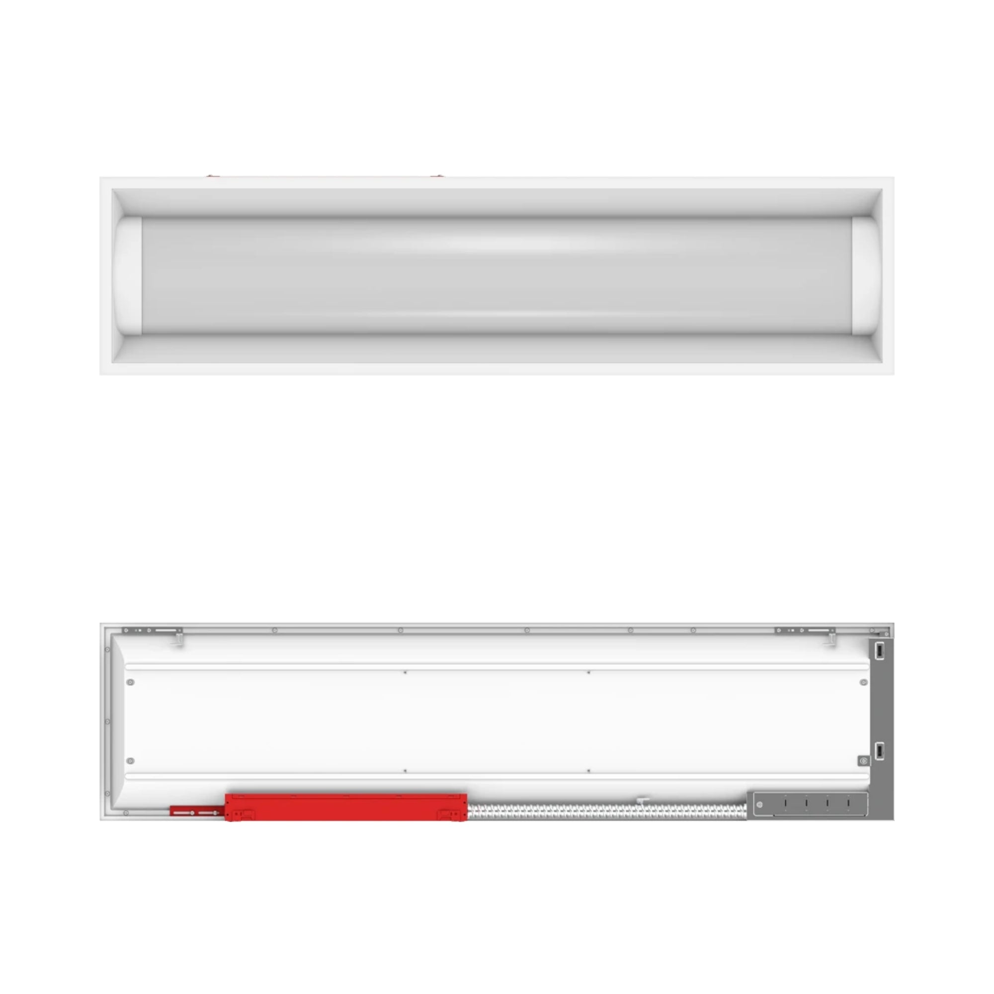 RAB SWISH1X4/E 1x4 LED Troffer 30W Selectable Selectable CCT 120-277V Battery Backup Recessed White