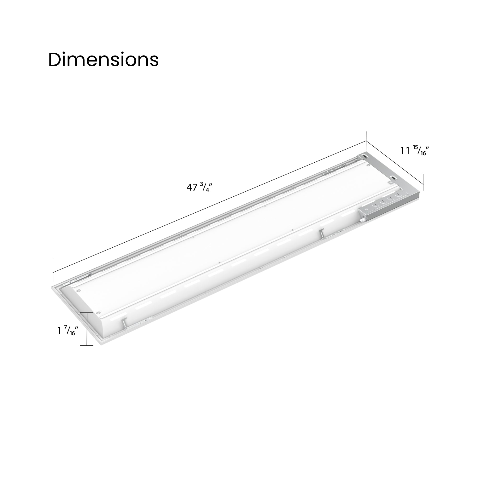 RAB SWISH1X4 1x4 LED Troffer 30W Selectable CCT 120-277V PIR Sensor Battery Backup Recessed White