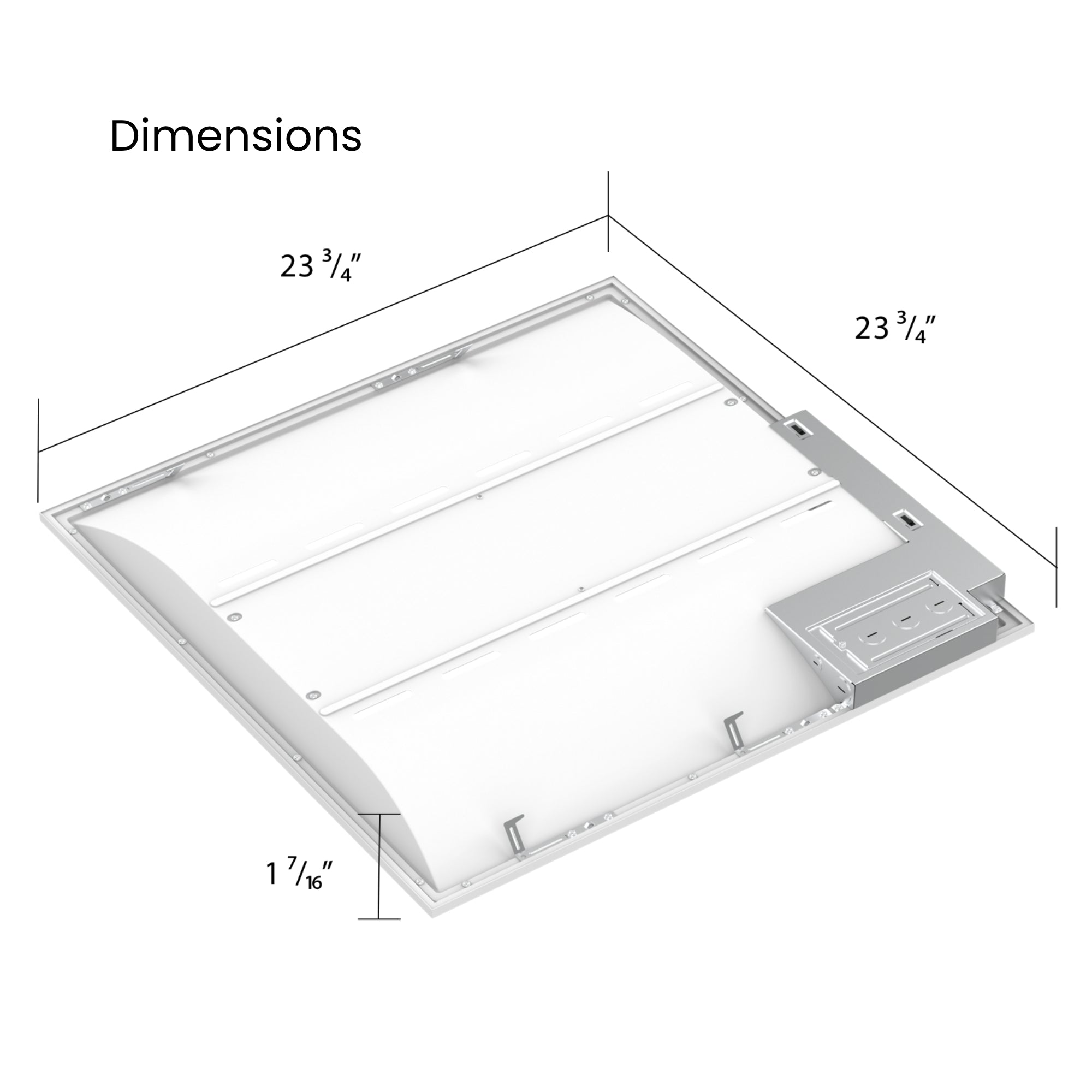 RAB SWISH2X2 2x2 LED Troffer 30W Selectable CCT 120-277V PIR Sensor Recessed White