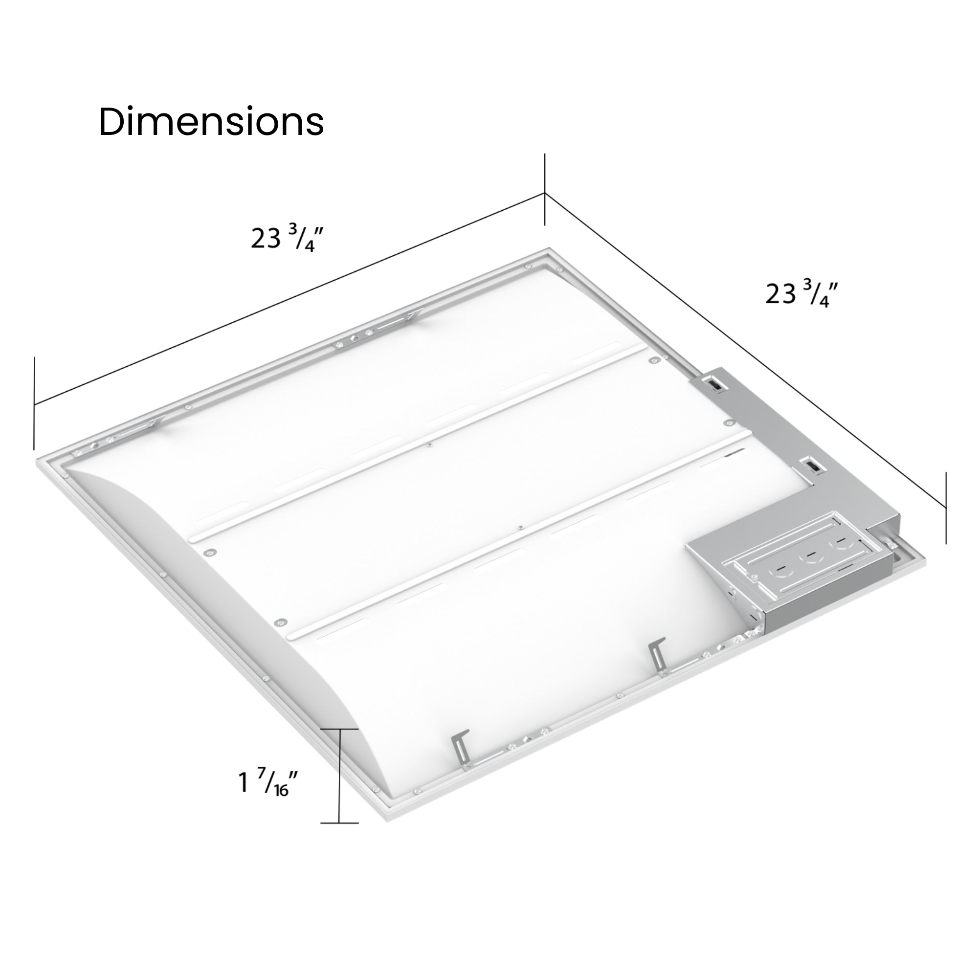 RAB SWISH2X2 LED Center Basket Troffer 2x2 4702lm 35/26/18W 3500K/4000K/5000K 120-277V Recessed White