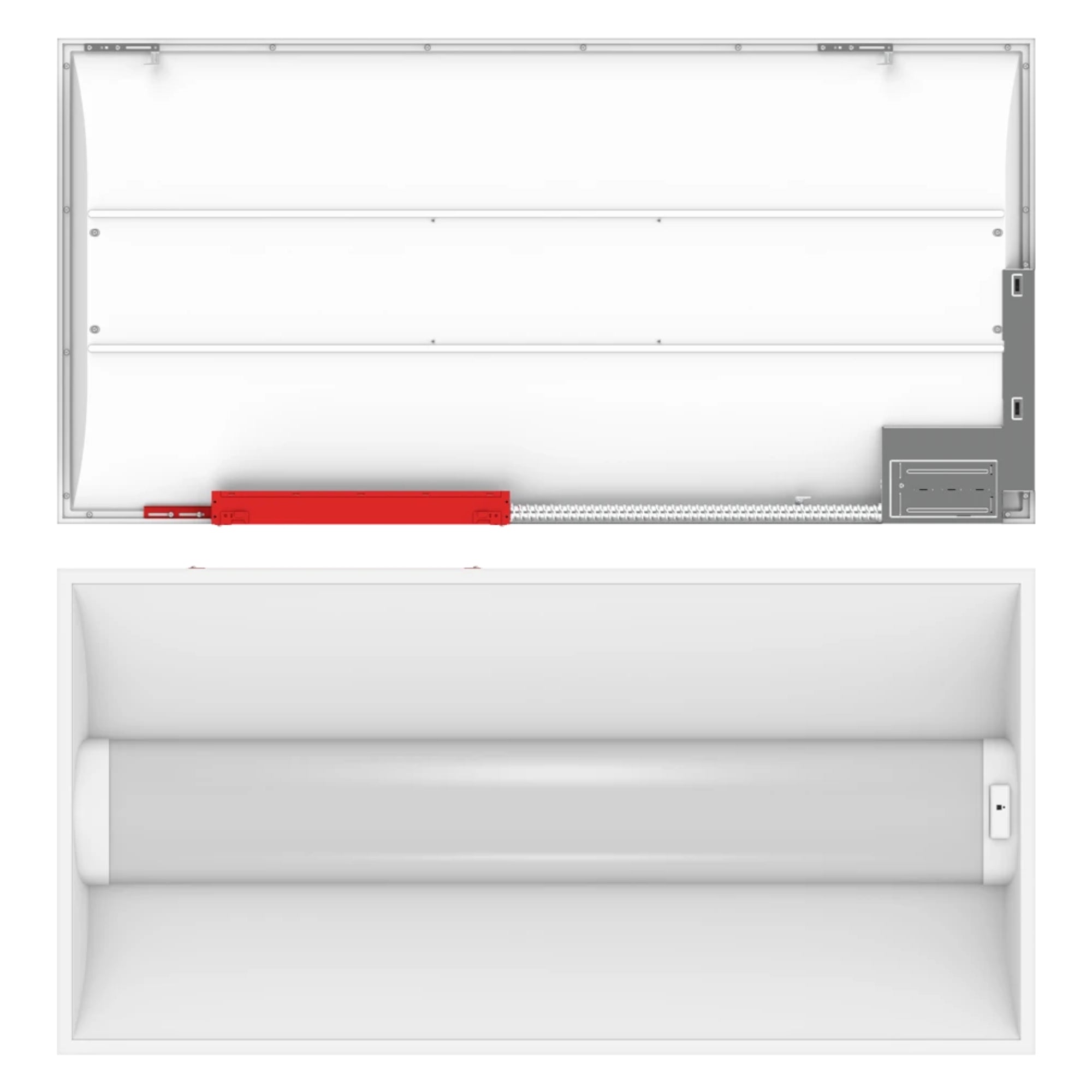 RAB SWISH2X4 2x4 LED Troffer 40W Selectable CCT 120-277V Microwave Sensor Battery Backup Recessed White