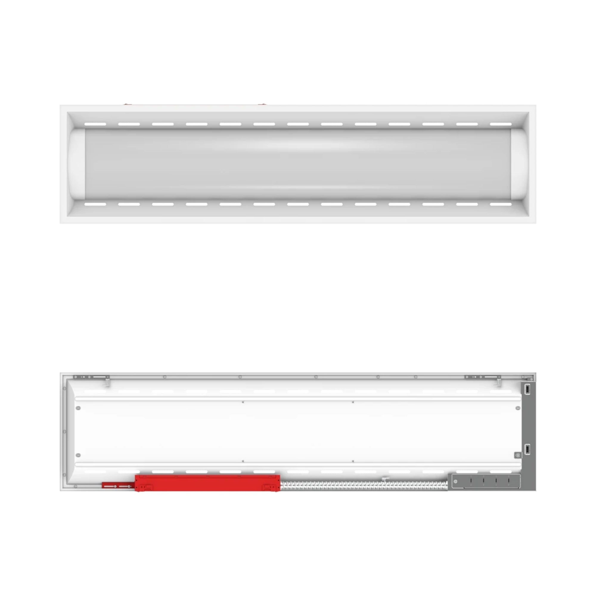 RAB SWISHAIR1X4/E 1x4 Air Return LED Troffer 30W Selectable Selectable CCT 120-277V Battery Backup Recessed White