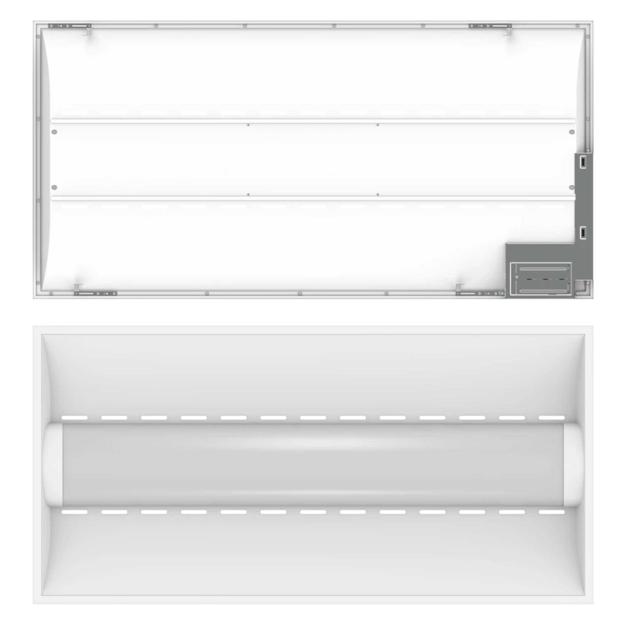 RAB SWISHAIR2X4 Air Handling 2x4 LED Troffer 6047lm 44/35/26W 3500K/4000K/5000K 120-277V Recessed White