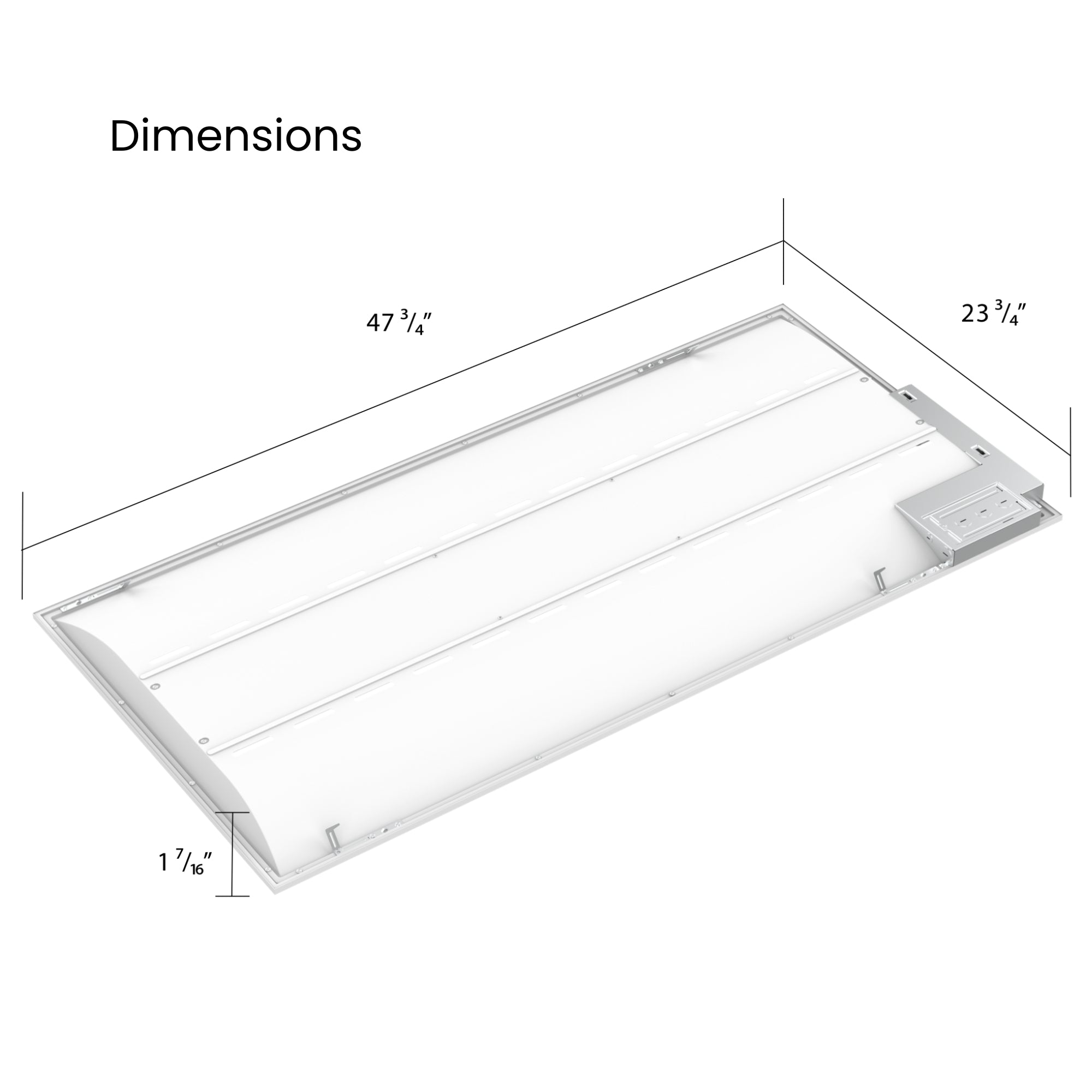 RAB SWISHAIR2X4 Air Handling 2x4 LED Troffer 6047lm 44/35/26W 3500K/4000K/5000K 120-277V Recessed White